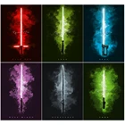 Картина из страз 5D сделай сам, постер с изображением светового меча из Звездных войн, рыцаря джедая, оружия, вышивка, хобби, квадратный подарок, мозаика, украшение для дома