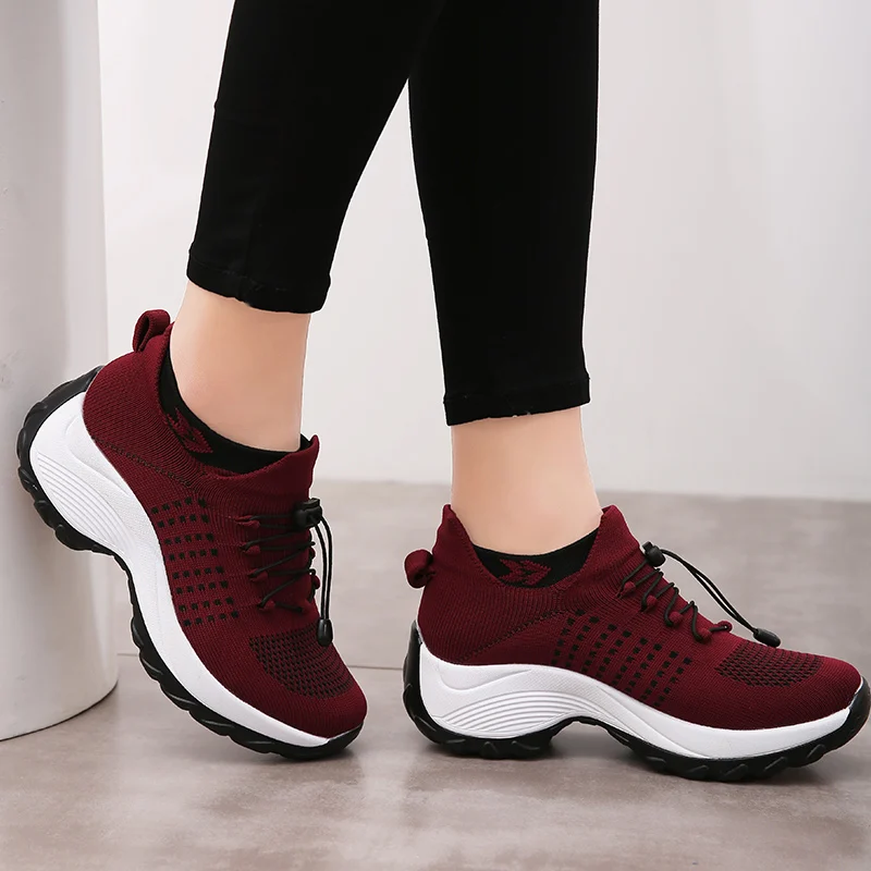 

Women Sneakers Outdoor Casual Fashion Shake Shoes Breathable Platform Walking Shoes