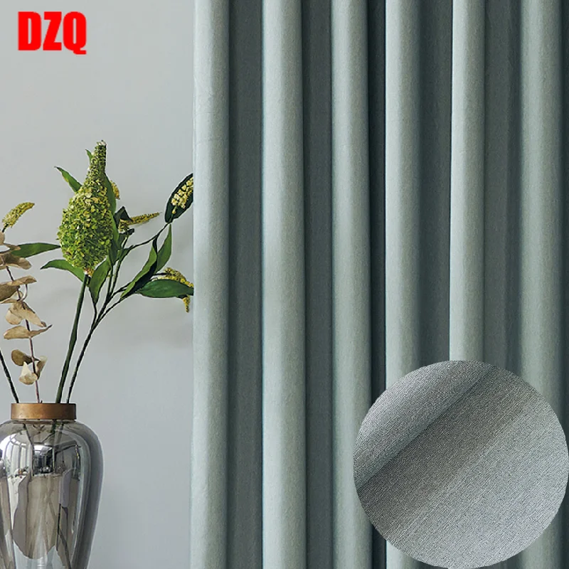 

2021 Modern Blackout Curtains Bedroom Windows Treatment Solid Color European Style Kids Balcony Curtins for Livingroom