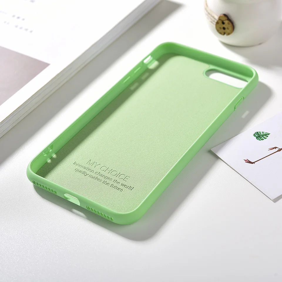 Силиконовый чехол карамельного цвета для iPhone 11 Pro Max 7 6s 8plus однотонный матовый Xs Xr X