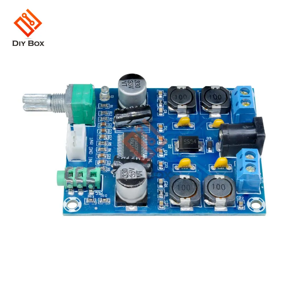 

Плата цифрового усилителя TPA3118D2 45 Вт + 45 Вт DC12-28V стерео HIFI аудио усилитель с регулятором громкости 3,5 мм AUX разъем для динамика 4-8 Ом