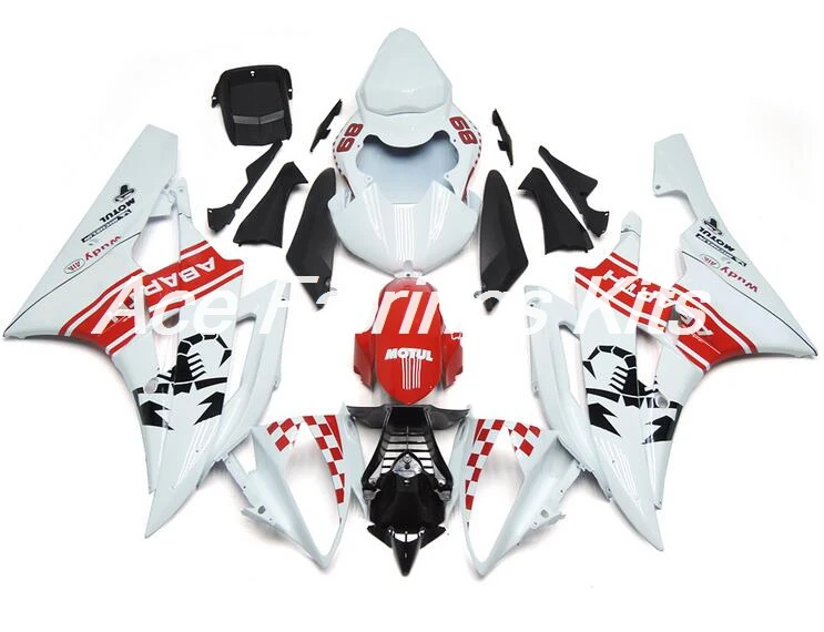 

Новые полные Обтекатели 100%, подходят для Yamaha YZF 600 R6 06 07 YZF-R6 2006 2007, комплект обтекателей для мотоциклов из АБС-пластика, скорпион