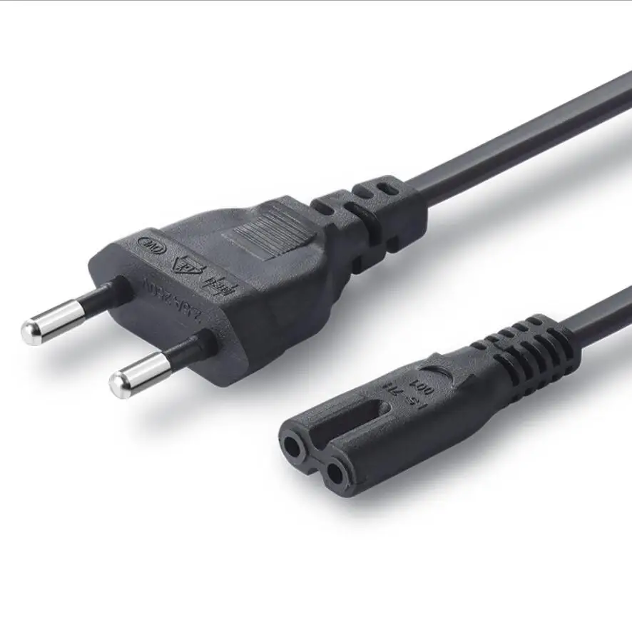 2 Pin Prong EU Cable Power Supply Cord Console Cord C7 Cable Figure 8 Power Cable For Samsung Power Supply XBOX PS4 Laptop