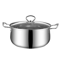 1pcs stainless steel pot milk sauce soup pot stockpot with lid non stick picnic multifuntional cookware