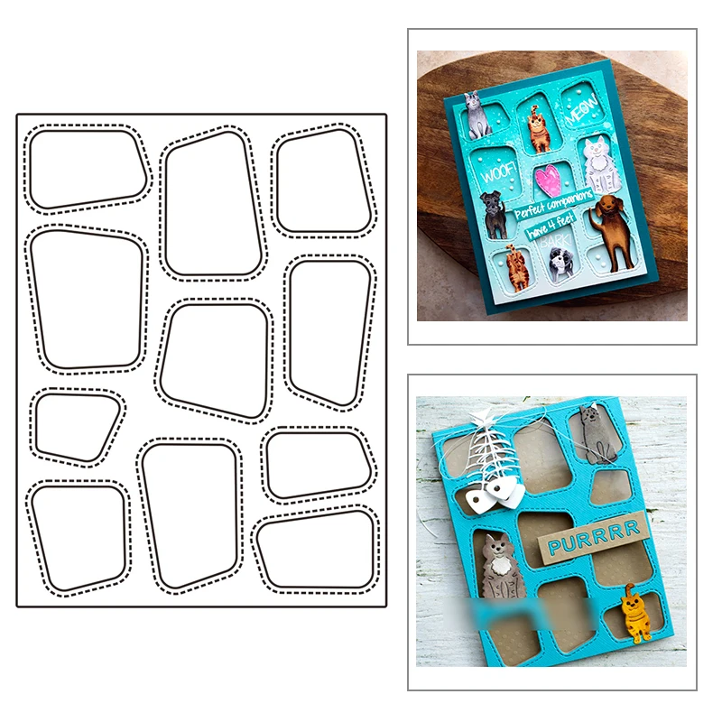 

2021 New Rectangle Frame Metal Cutting Dies For Mould Cut Paper Making Greeting Card Decoration Album DIY Scrapbooking No Stamps