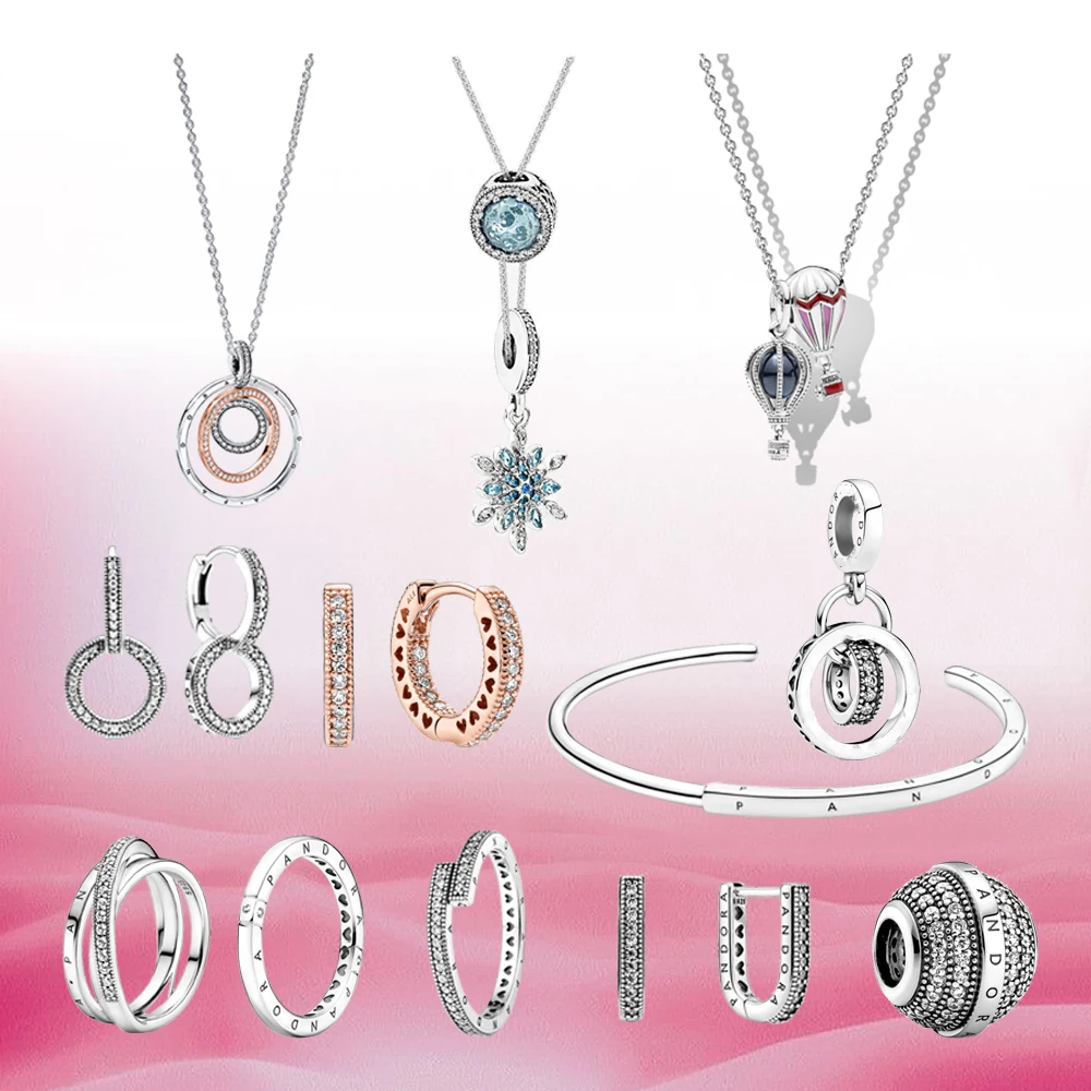 

2021 Winter Women's Jewelry Suitable For Pandora's Original DIY Pendant Designer 925 Sterling Silver Accessory Necklace Kralen