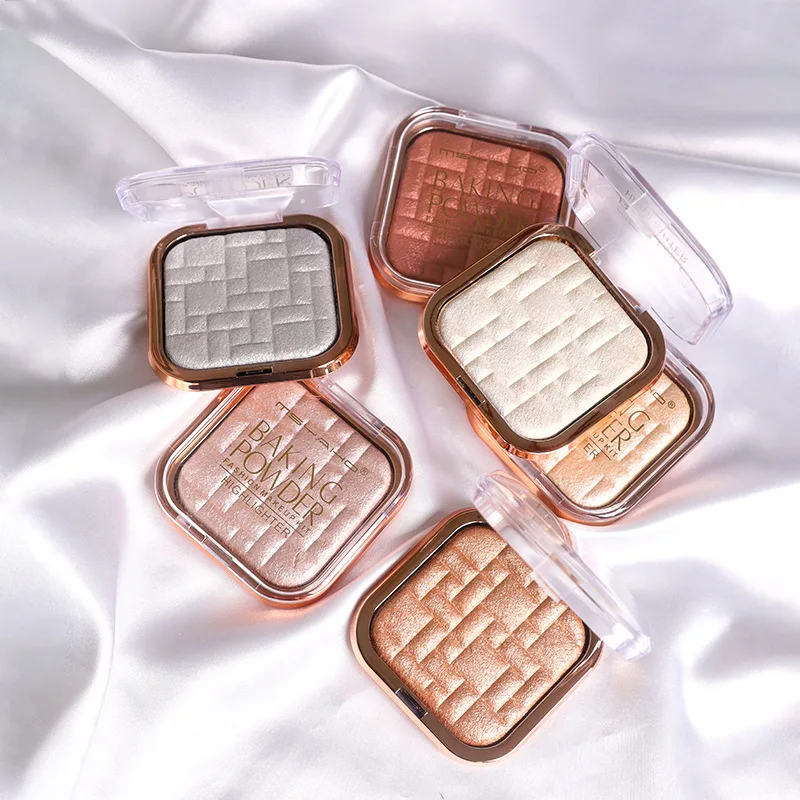 

Monochrome Square Highlight Blush 10G Glitter Natural Face Brightening Lady Contour Powder Make Up Palette Highlighters