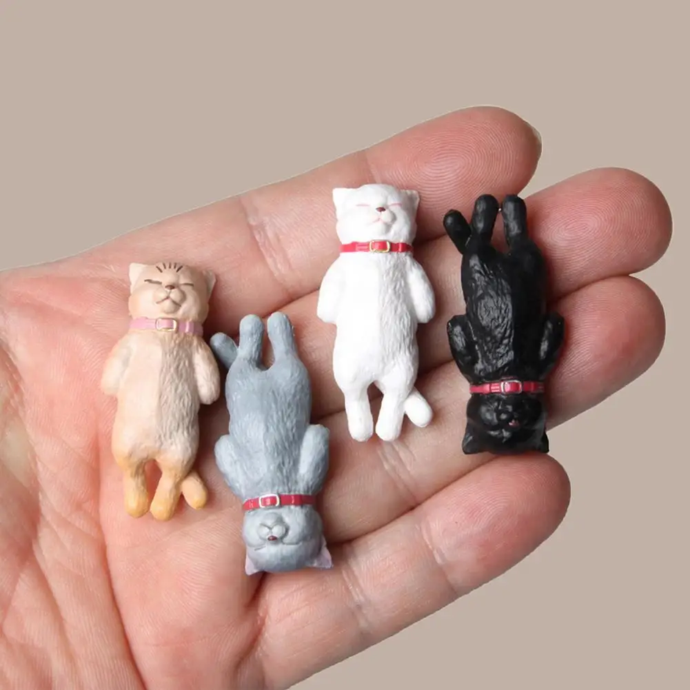 

4 шт., 3d-фигурки кошек, микро-ландшафты