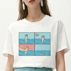 Женская футболка с надписью Мой депрессия мой мозг мой тревога, Повседневная Свободная футболка в стиле Харадзюку, женские топы
