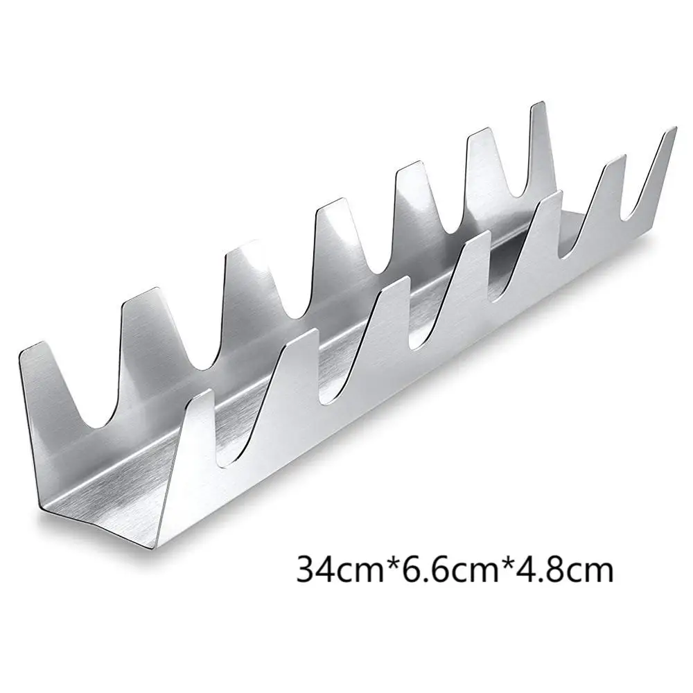 Подставка-держатель для Тако из нержавеющей стали поднос с гладкой кромкой