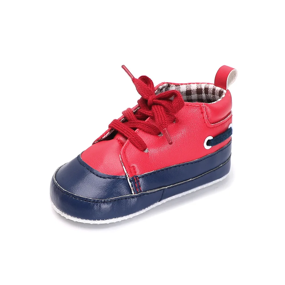 Классические спортивные кроссовки из ПУ кожи обувь для новорожденных начинающих