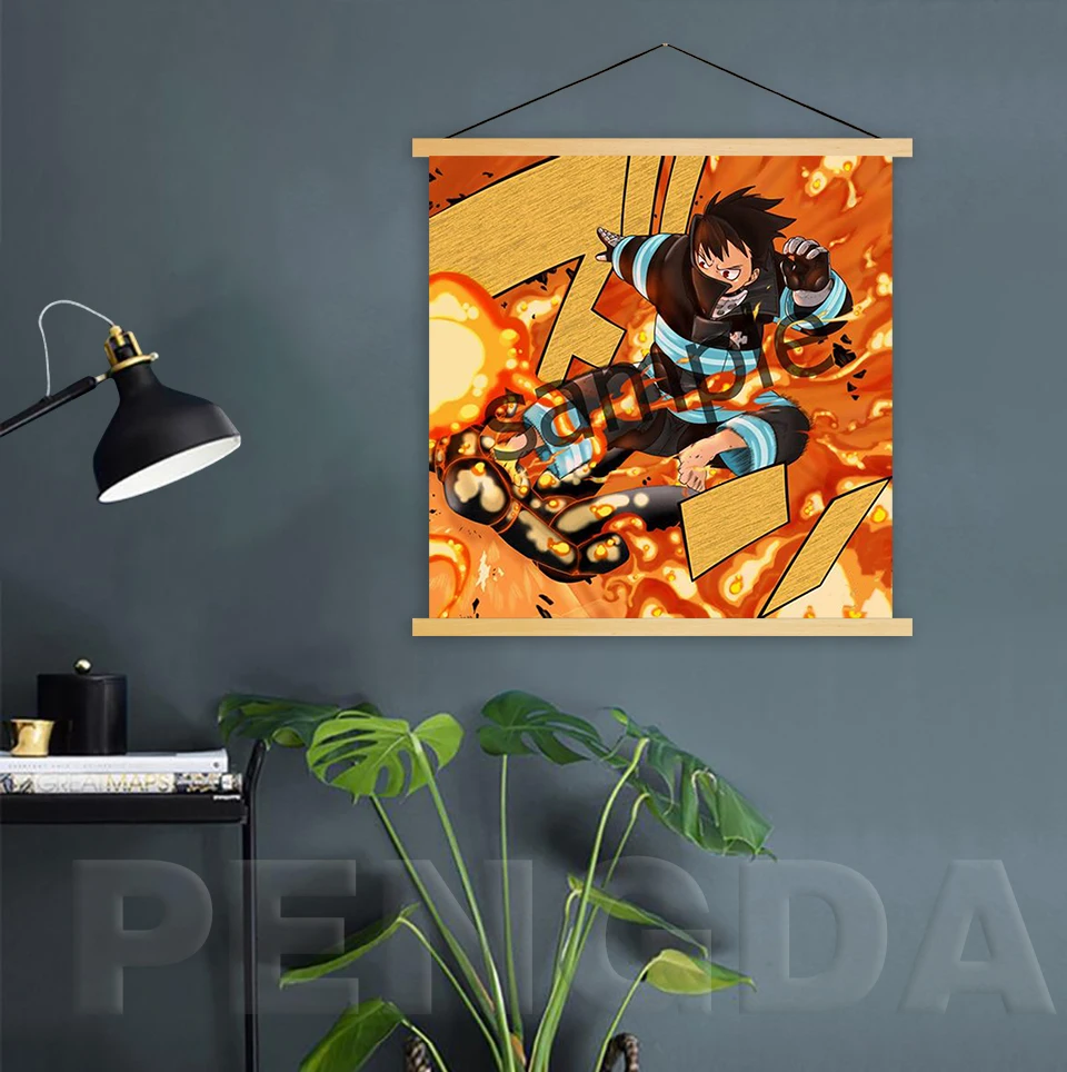 

Настенное искусство модульные картины на холсте анимация пожарный из массива дерева подвесная картина свитки постеры для гостиной домашни...