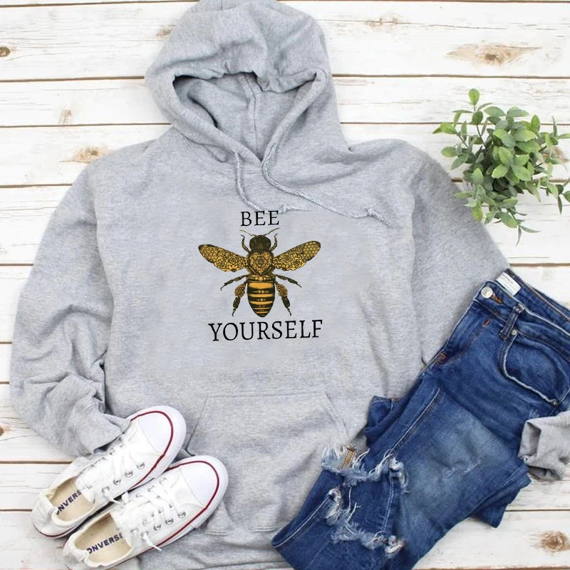 

Bee youself hoodies graphic women fashion unisex winter grunge tumblr quote religion pullovers gift street style hipster tops