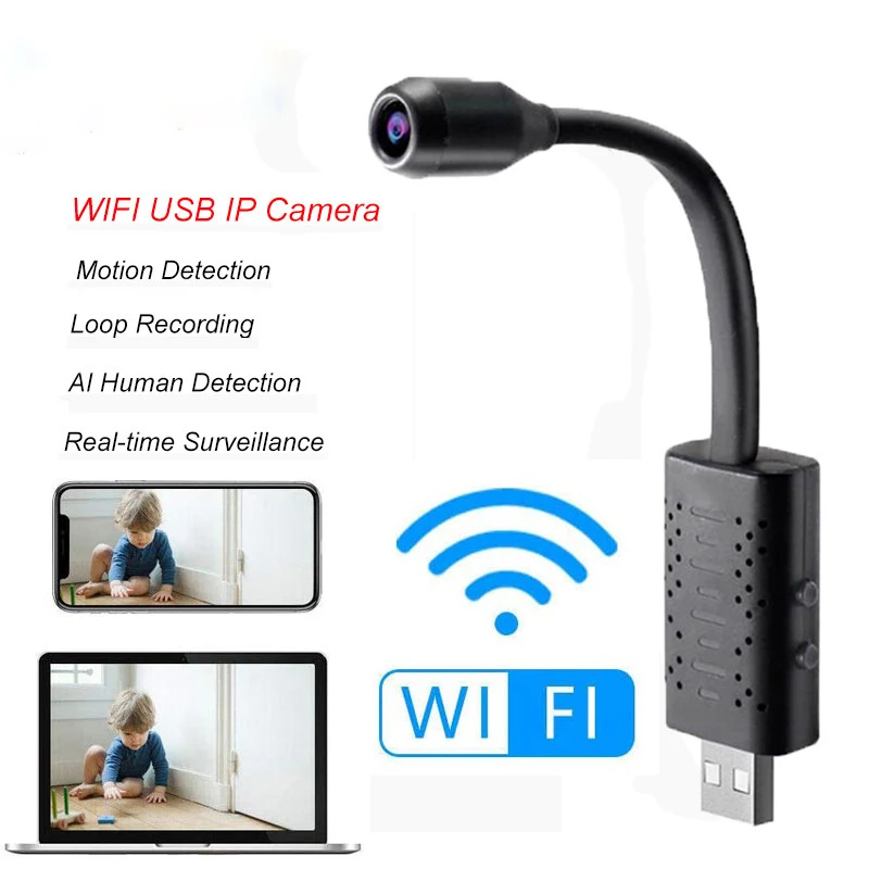 

IP-камера видеонаблюдения Full HD 1080P с поддержкой Wi-Fi и USB