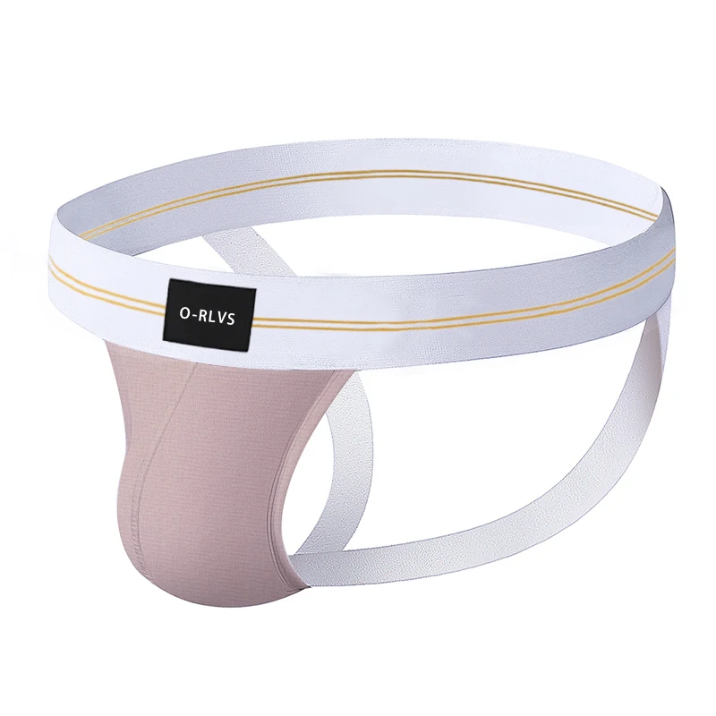 

ORLVS G-strings Underwear Non-feeling Lable Raside Pouch Super Large Wide 5cm Elastic Band Environmentally Friendly Dyeing Pants