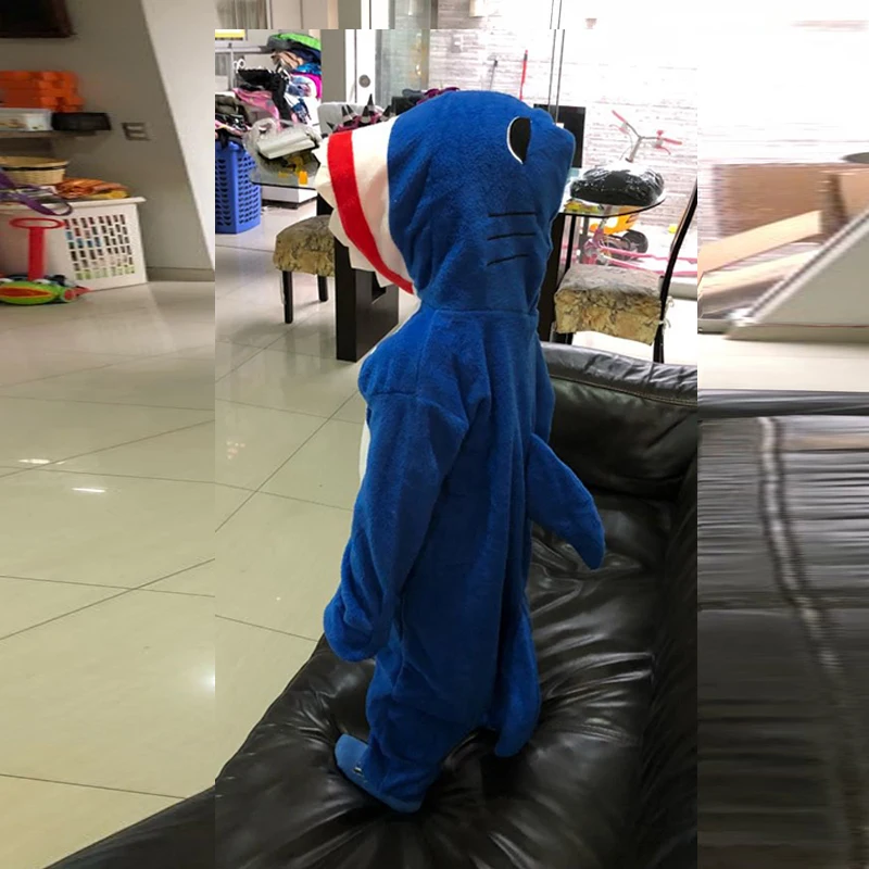 Кингуруми Акула Onesie для женщин мужчин взрослых животных кигуруми мультфильм подростков пижамы забавные праздничные вечерние костюмы на молнии Пуговицы комбинезоны