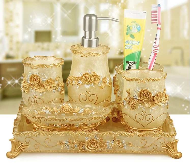 5 шт. Европейский стиль модный простой набор для ванной костюм Свадебная подарочная коробка украшение