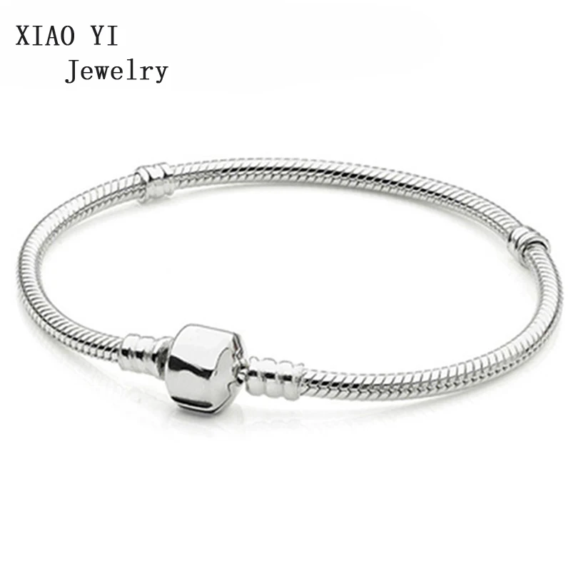 XIAOYI Серебро 925 пробы 11 серебряный браслет с PANDORAS серебряная застежка Женская гравировка надпись