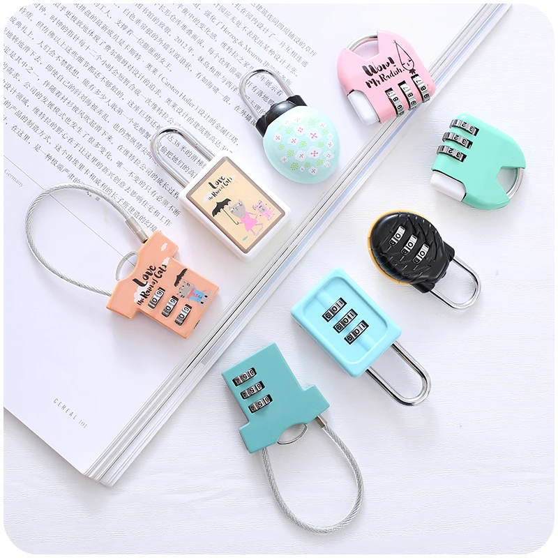 Мини замки с мультяшным рисунком замок ключом для багажа на молнии сумка рюкзак