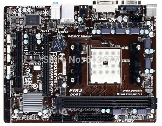 Бесплатная доставка оригинальная материнская плата для Gigabyte GA-F2A85XM-DS2 F2A85XM-DS2 DDR3