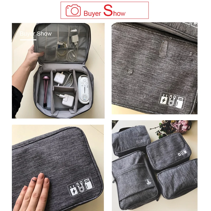 

Men Digital Cable Accessories Bags Portable Travel Gadgets Pouch Power Cord Charger Headset Organizer Bag Electronic Suitcase