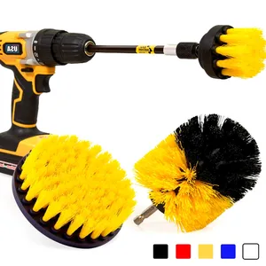 Щетка для электрической дрели, 4 шт., универсальный набор с удлинителем для затирки, плитки, ванной, кухни и автомобиля