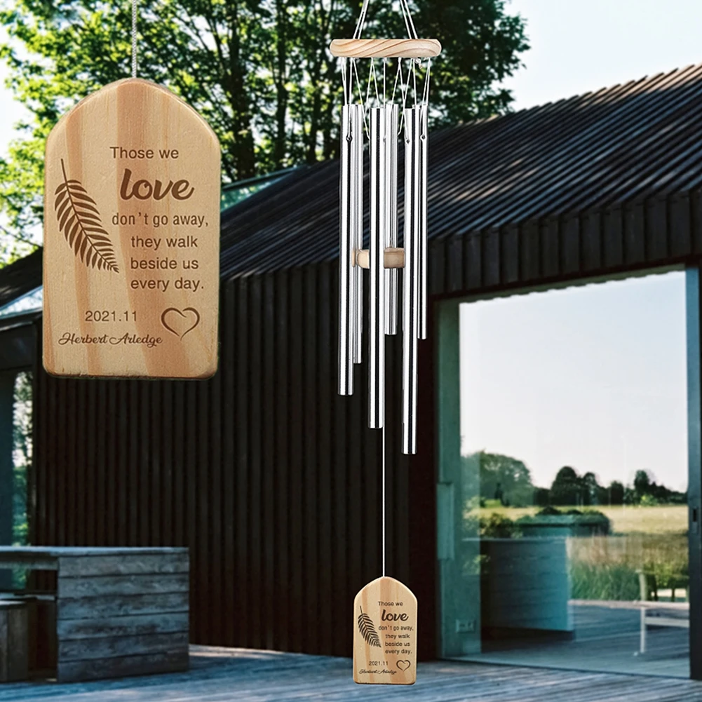 

Wind Chime Personalized Memorial Wind-bell Pendant Balcony Outdoor Courtyard Garden Home Decoration Metal Pipe Wind Chimes Gift