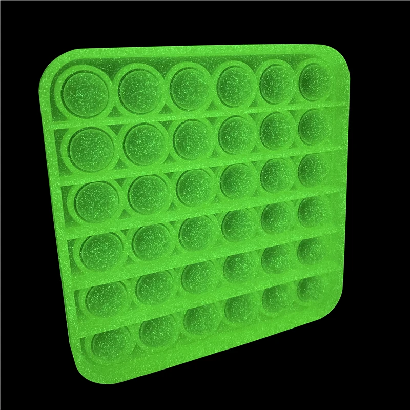 

Glow Fluorescence Push Bubble Fidget Toys Adult Stress Relief Toy Antistress Soft Squishy Gift Anti Stress Box simple dimple toy