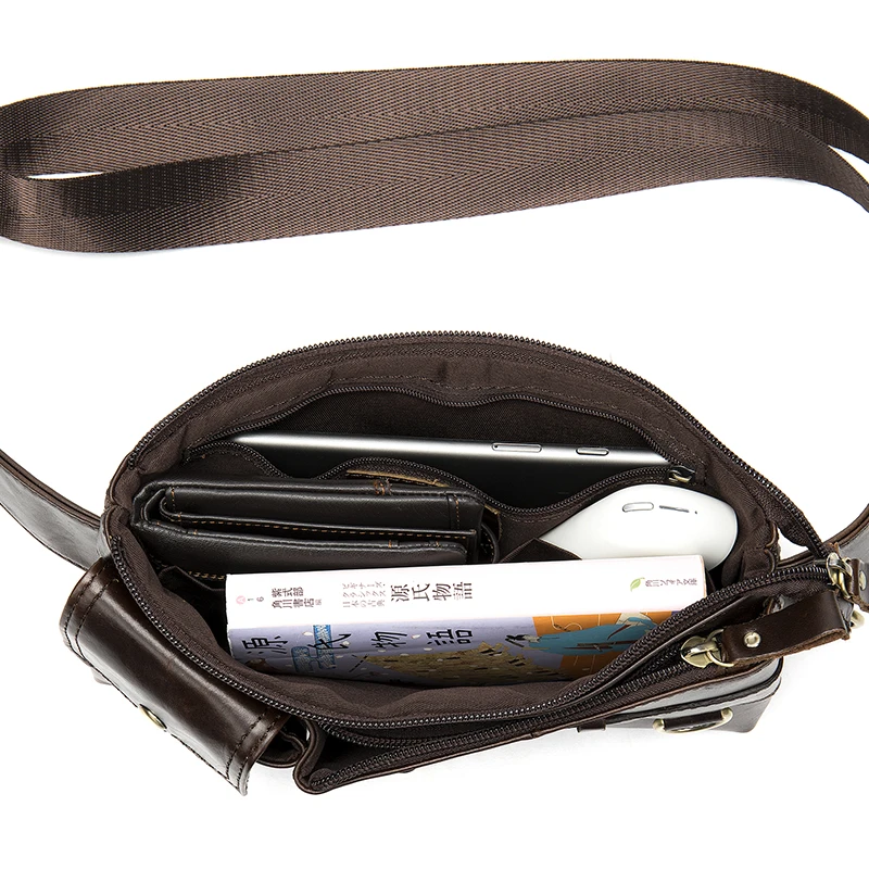 Сумка на пояс WESTAL мужская из натуральной кожи забавная многофункциональная