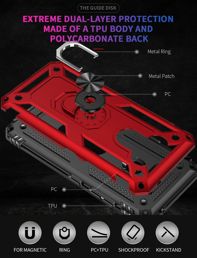 

Anti Fall Kickstand Phone Case For LG Stylo Airsto Harmony Q51 Q60 5 7 6 4 3 2 Q61 Plus 5G Fashion Armor Rugged Protection Cover