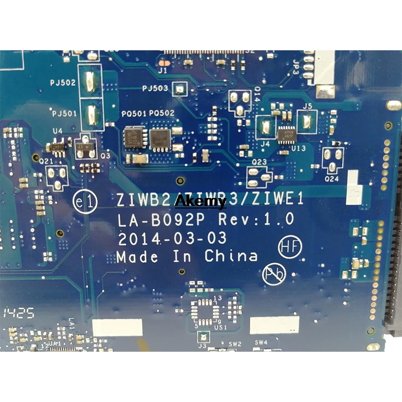 

ZIWB2/ZIWB3/ZIWE1 LA-B092P Rev:3.0 motherboard For Lenovo B50-80 Laptop motherboard ( For intel 3205U CPU ) 100% tested