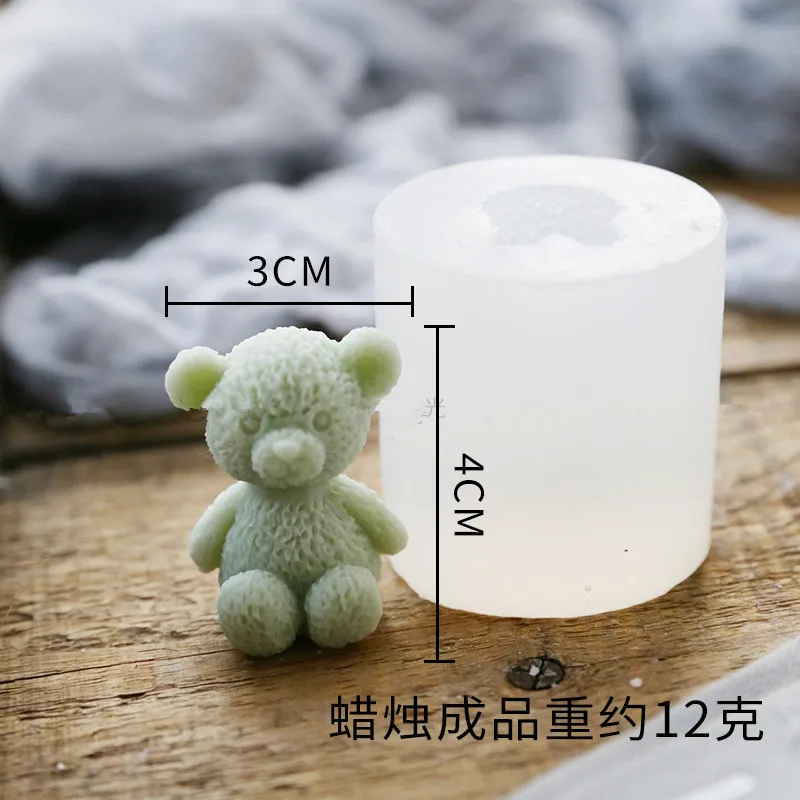 3D форма для торта с объемным рисунком медведя десерта мыла милый медведь злаки