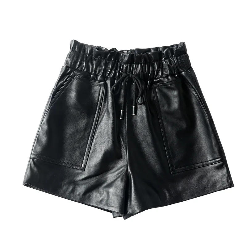 Новые шорты из 100% кожи Haining на осень и зиму|Женские шорты| |