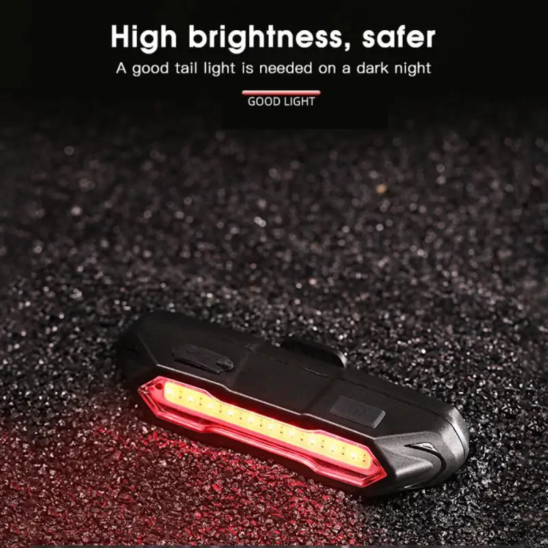 

5 Lighting Modes Bike Bicycle Light Waterproof Rear Tail Light LED USB Rechargeable Night Cycling Safety Flashing Rear Lamp