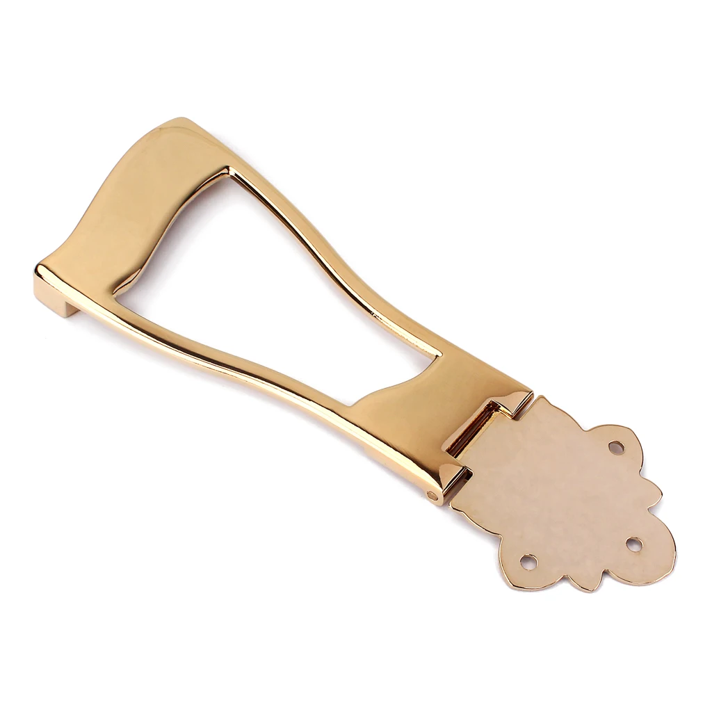 Metal 6 Strings Jazz Guitar Bridge Tailpiece Replacement for Hollowbody Archtop Gold | Спорт и развлечения