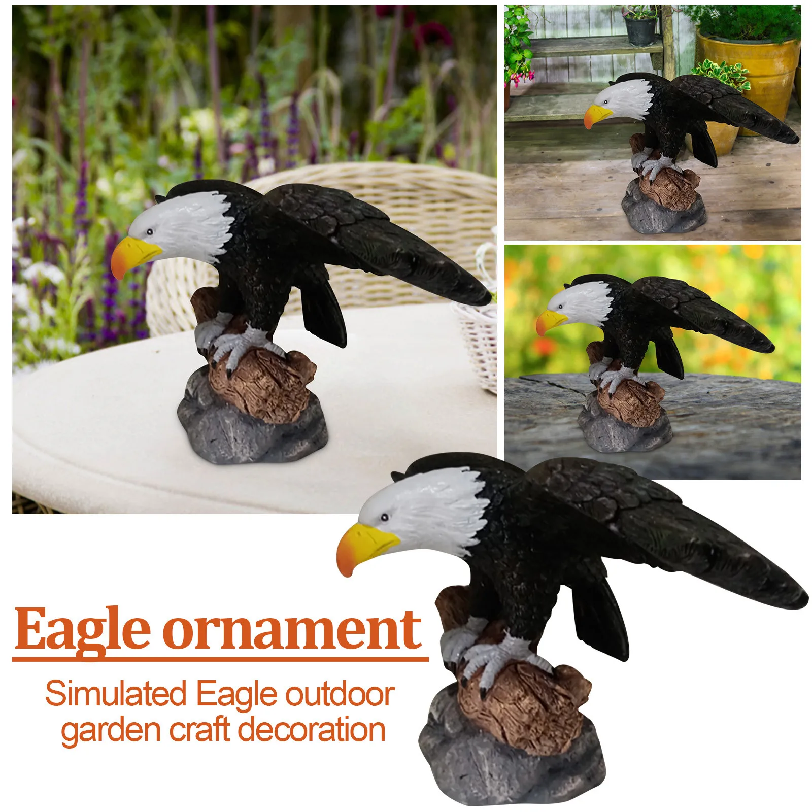 

Креативная полимерная статуя орла, декоративное украшение, реквизит для сцены, Декор для дома, офиса, магазина, стола, сада, подарок на день р...