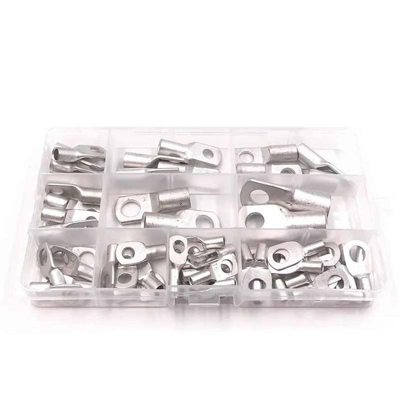 Wire Terminals Connector Cable Lugs Battery SC Glimpse of Mouth Bolt Hole Tinned Copper Set(60Pcs) | Обустройство дома