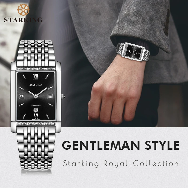 Часы мужские кварцевые аналоговые из нержавеющей стали водонепроницаемые