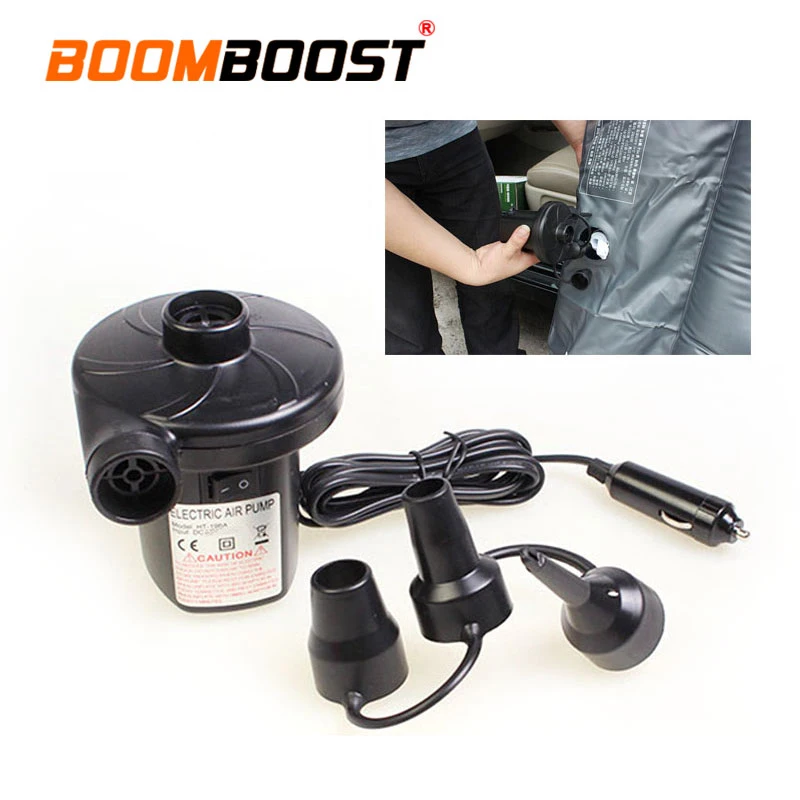 

2019 new design 12V/4800PA AC Car Electric Inflatable Pump For Camping Airbed Boat Air Mattress Toy Inflator Quick Filling 30w