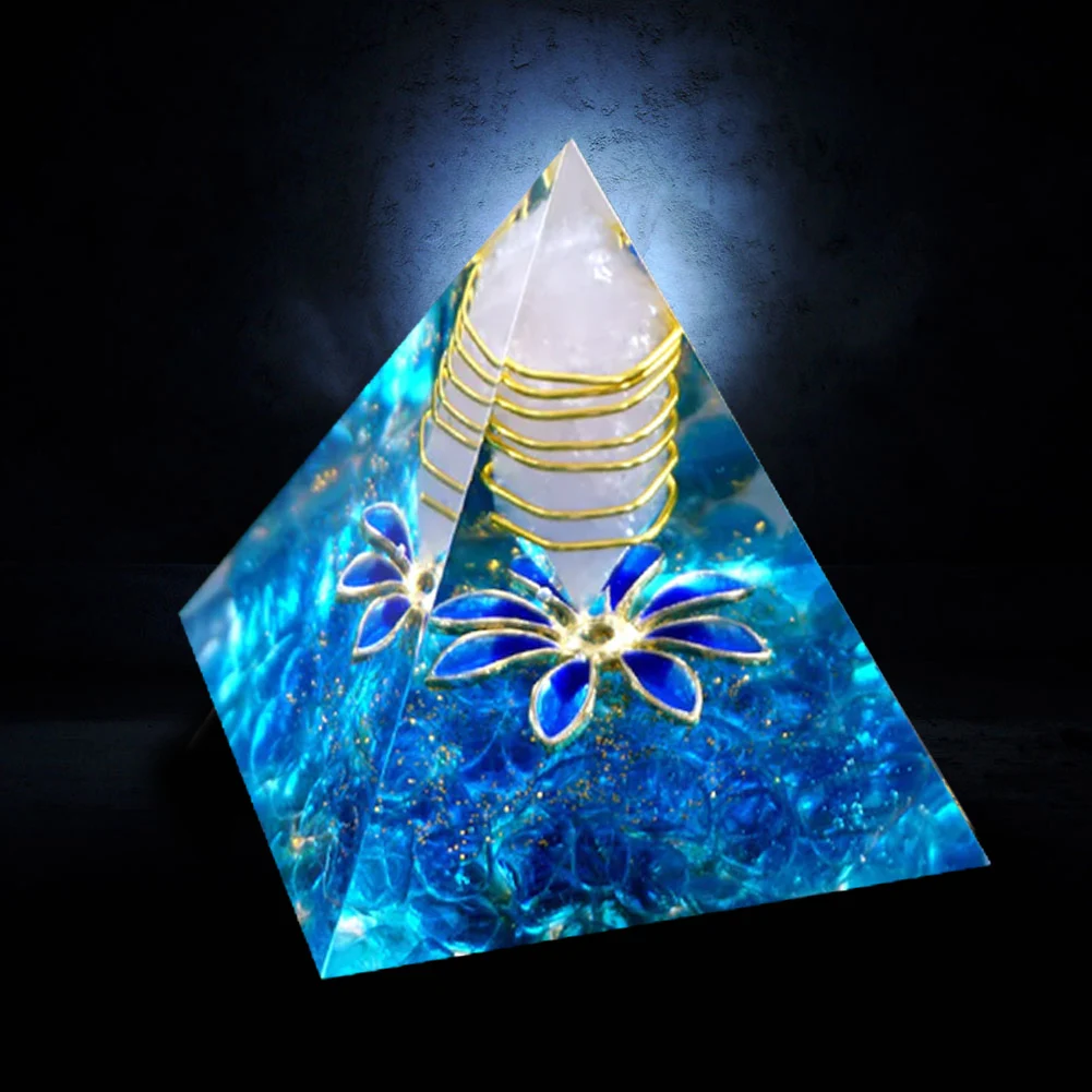 

Orgone Pyramid Amethyst Peridot Healing Crystal Energy Orgonite Pyramide Emf Protection Meditation Tool Quartz Home Decor Crafts