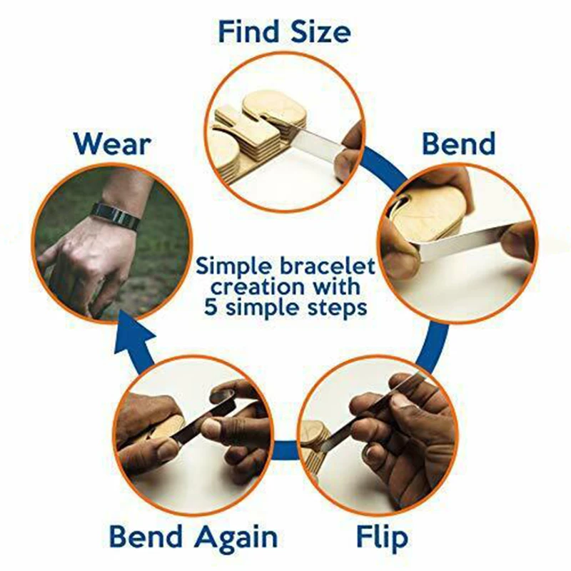 

New Hot 4 in 1 Bracelet Bending Jig Tool Includes Four Different Wrist Sizes Multifunction USJ99