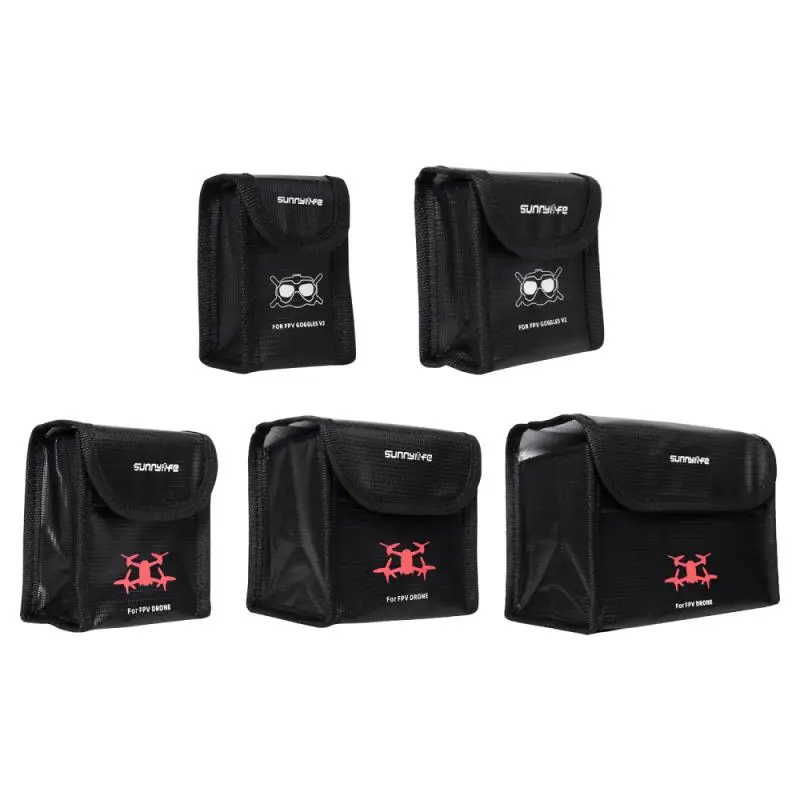 

Li-Po Safe Bag Heat-resistant Battery Safe Storage Bag for DJI FPV Drone/FPV Goggles V2