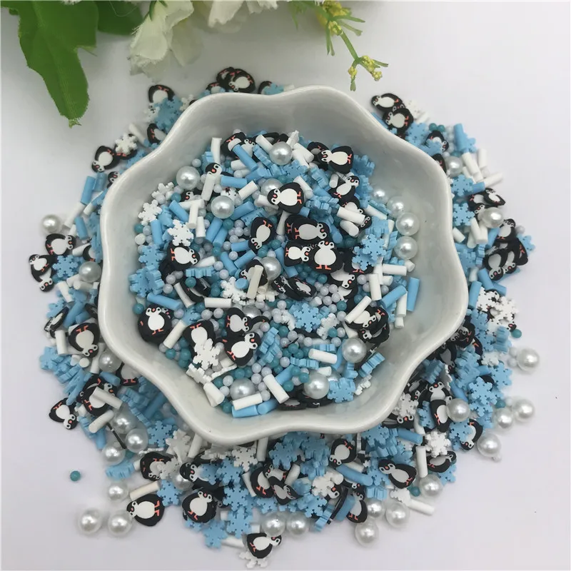 Набор снежинок в виде пингвина для рождественской елки 20 г товары творчества