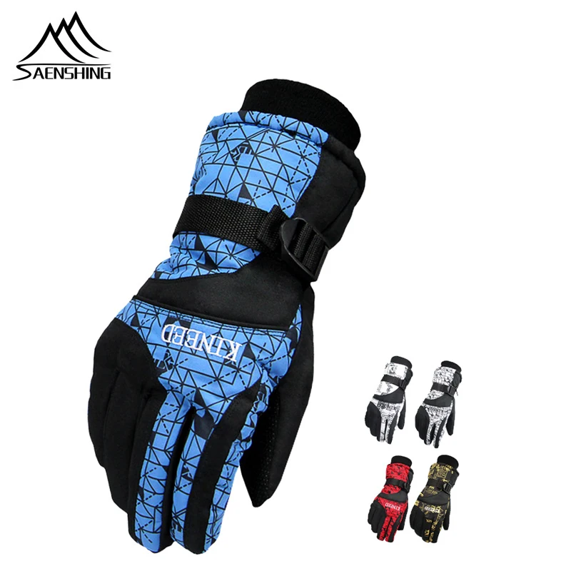 SAENSHING женские мужские лыжные перчатки водонепроницаемые для сноуборда