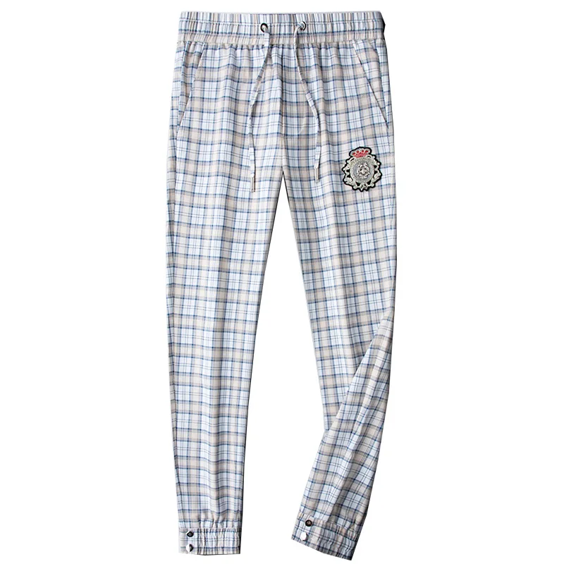 

Light luxury new year fashion plaid casual pants men's closing thin section men's sports pants quality trousers