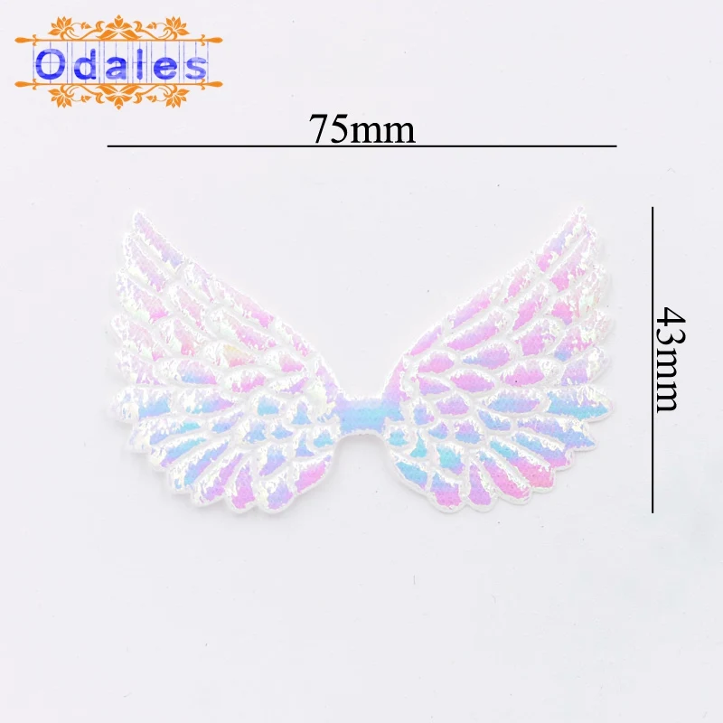 Патчи с блестками в виде крыльев Ангела тканевые блестящие аппликации сделай сам