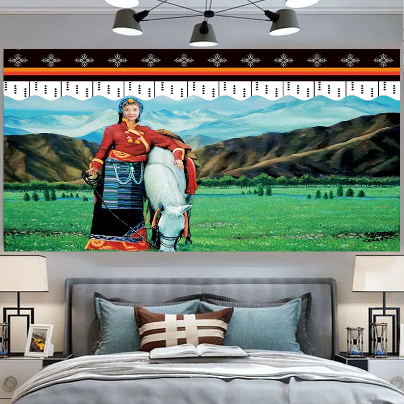 

Травяной гобелен для стен, драпировка, пейзаж природы, большая настенная ткань, женское украшение для спальни, одеяло