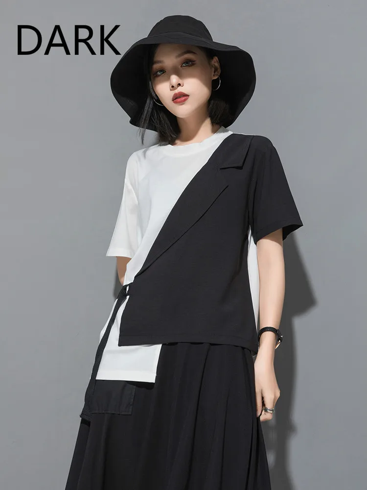 Женский асимметричный кардиган с коротким рукавом|Футболки| |