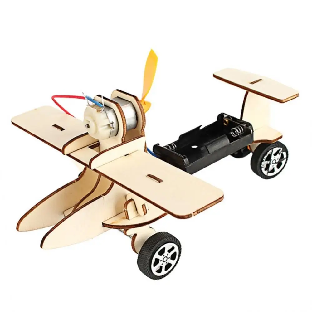 

Kids DIY Assembly Electric Sliding Airplane Model Student Science Experiment Toy