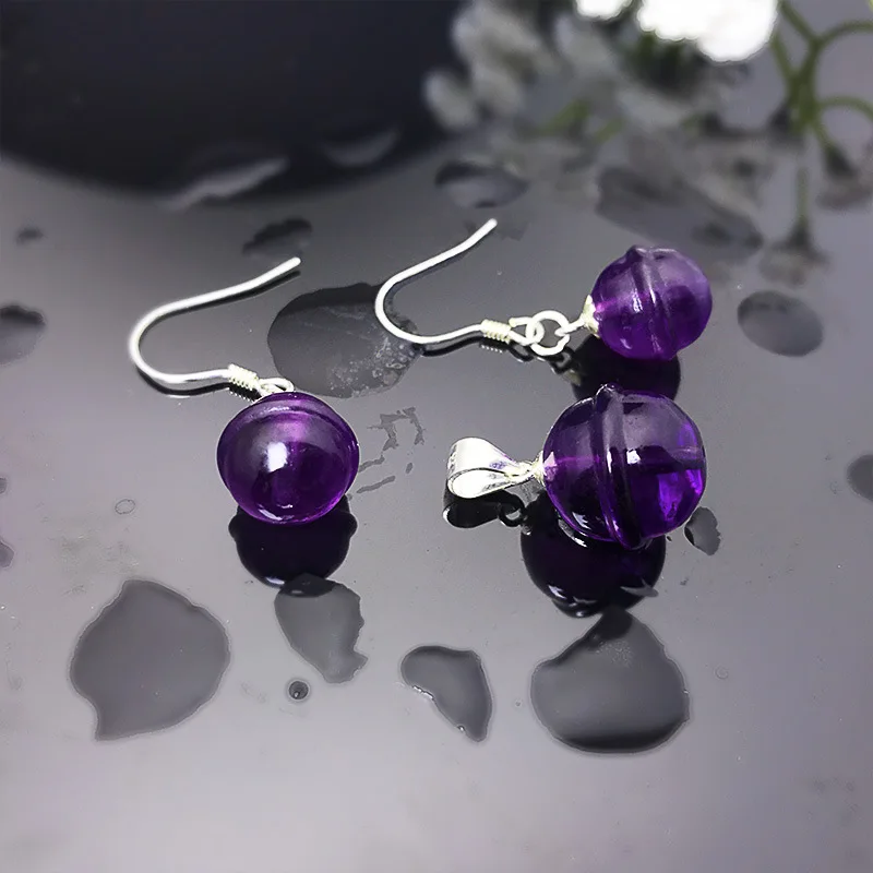 10 мм натуральные камни аметист бисера Исцеление фиолетовый Кристальные колокола